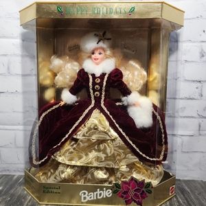 Vintage Happy Holidays Barbie Doll 1996 Special Edition Mattel New in Box 15646